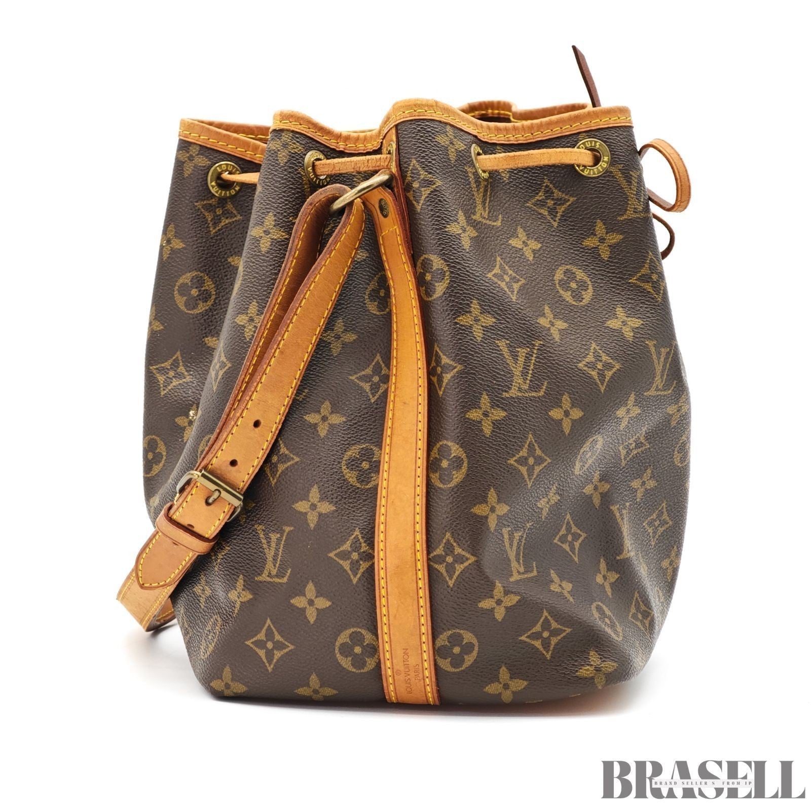 LOUIS VUITTON Petit Noe M42226 Monogram Handbag Bucket Bag Brown Women’s