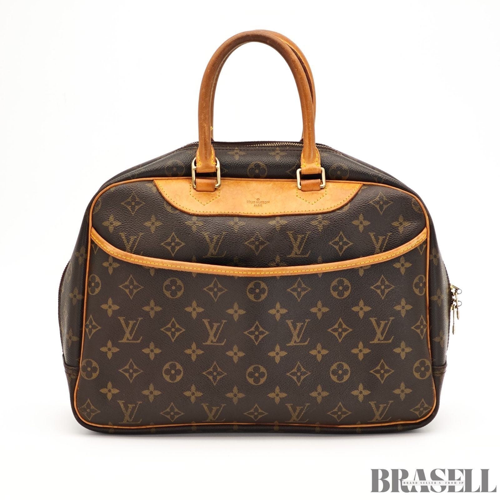 LOUIS VUITTON Monogram M47270 Monogram Deauville Tote Bag Handbag Brown