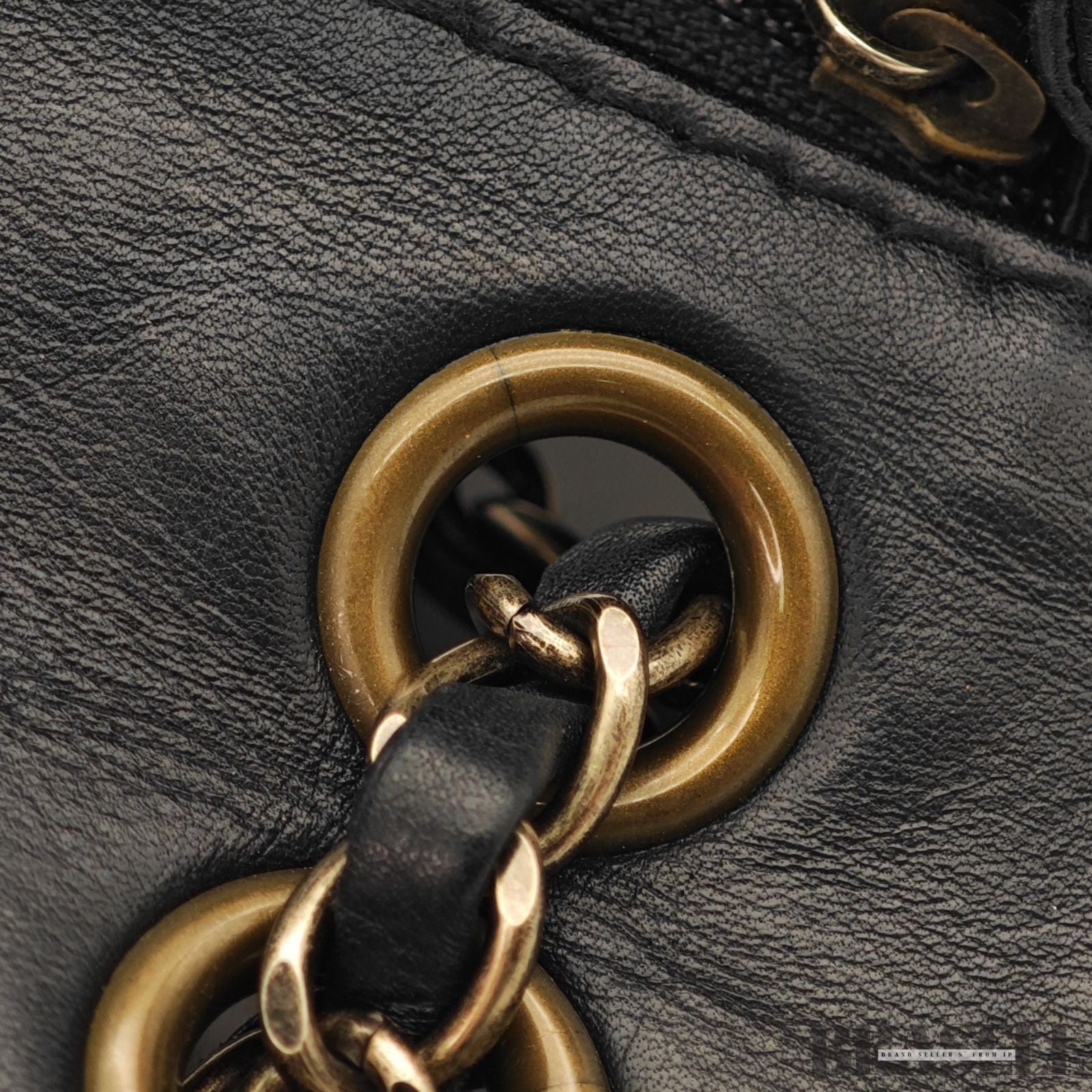 CHANEL Wild Stitch A14687 Leather Flap Shoulder Bag Black Women’s