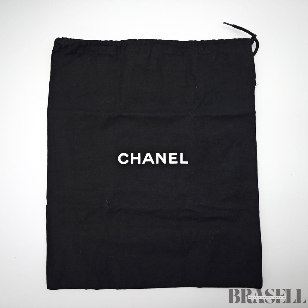 Chanel Boy Chanel Patchwork Chain Shoulder Bag Blue Gold Denim w/Box Dust Bag