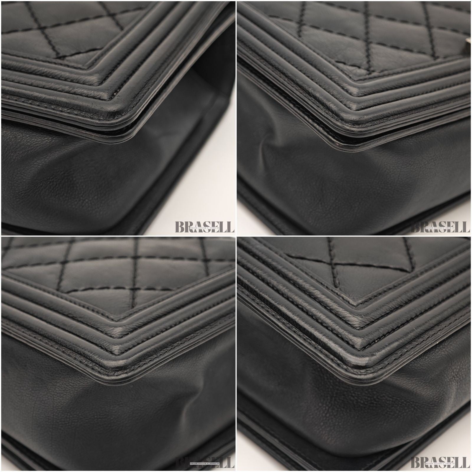 CHANEL Boy Chanel Flap Chain Shoulder Bag Black With Box Dust Bag Women