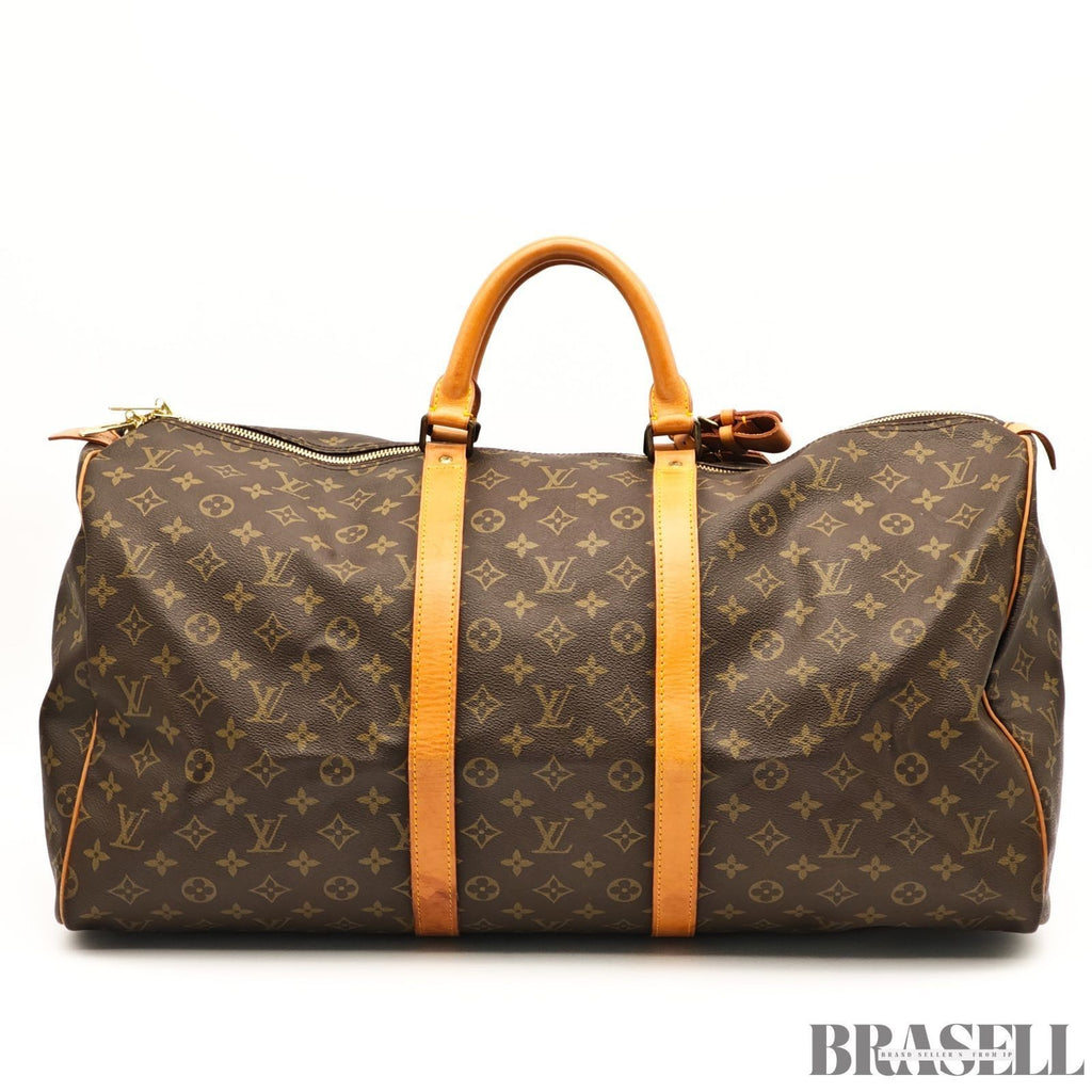 Louis Vuitton Monogram Keepall 55 M41424 Boston Bag Large Capacity Travel Brown