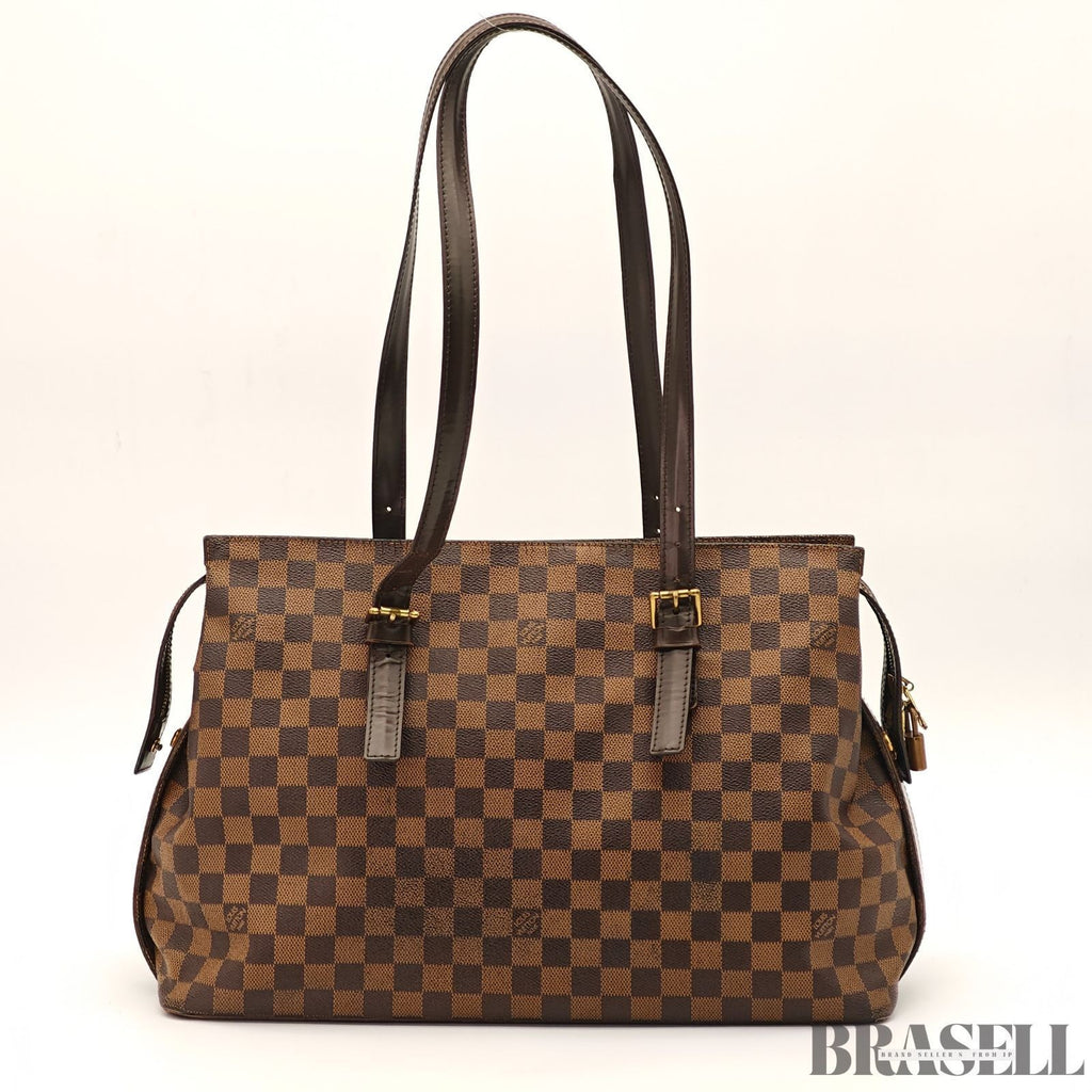 Louis Vuitton Chelsea N51119 Handbag Tote Bag Horizontal Large Capacity Brown