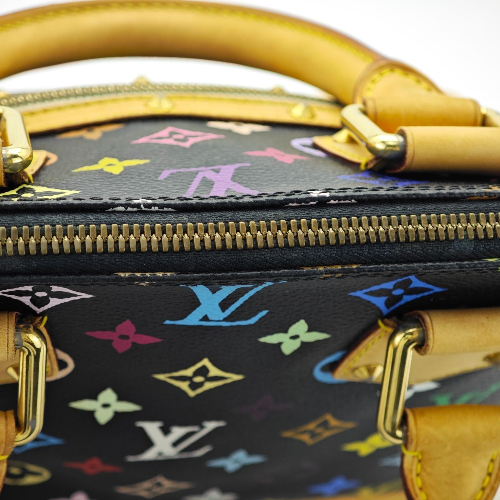 Louis Vuitton Monogram Multicolor Alma Handbag Noir M92646