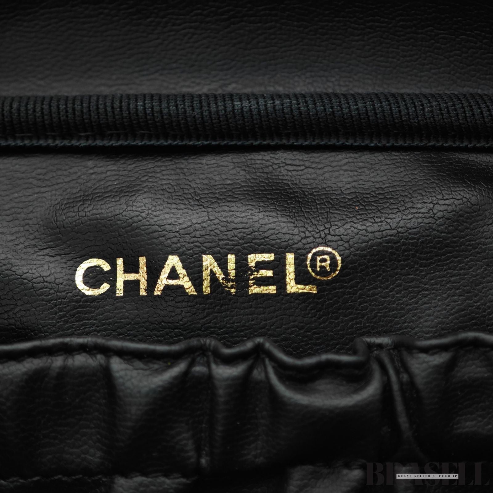 CHANEL Coco Mark Vanity Bag Mini Black Cosmetic Bag Women's