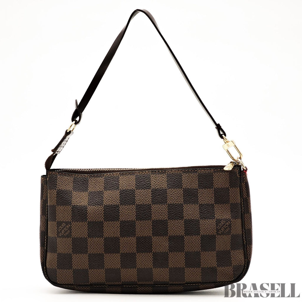Louis Vuitton Damier Pochette Accessoires N51985 Handbag Monogram Canvas Brown