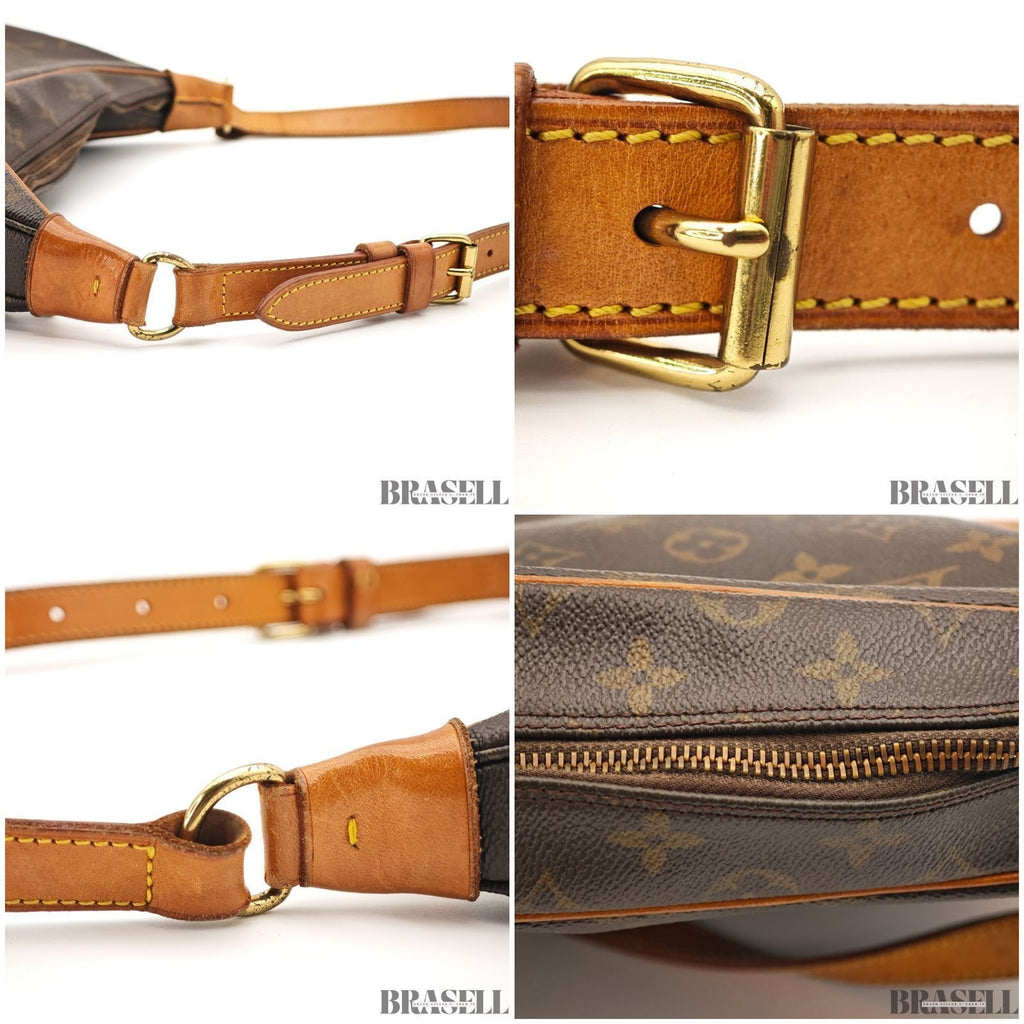 LOUIS VUITTON Boulogne 30 Shoulder Bag Monogram Leather Brown M51265 Women