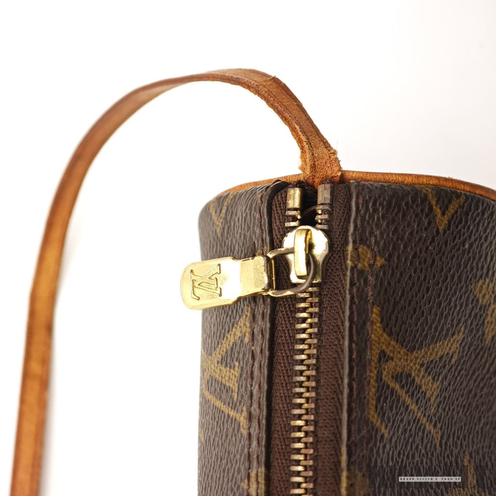 LOUIS VUITTON Papillon 30 M51385 Mini Boston Handbag Brown Monogram Canvas Pouch