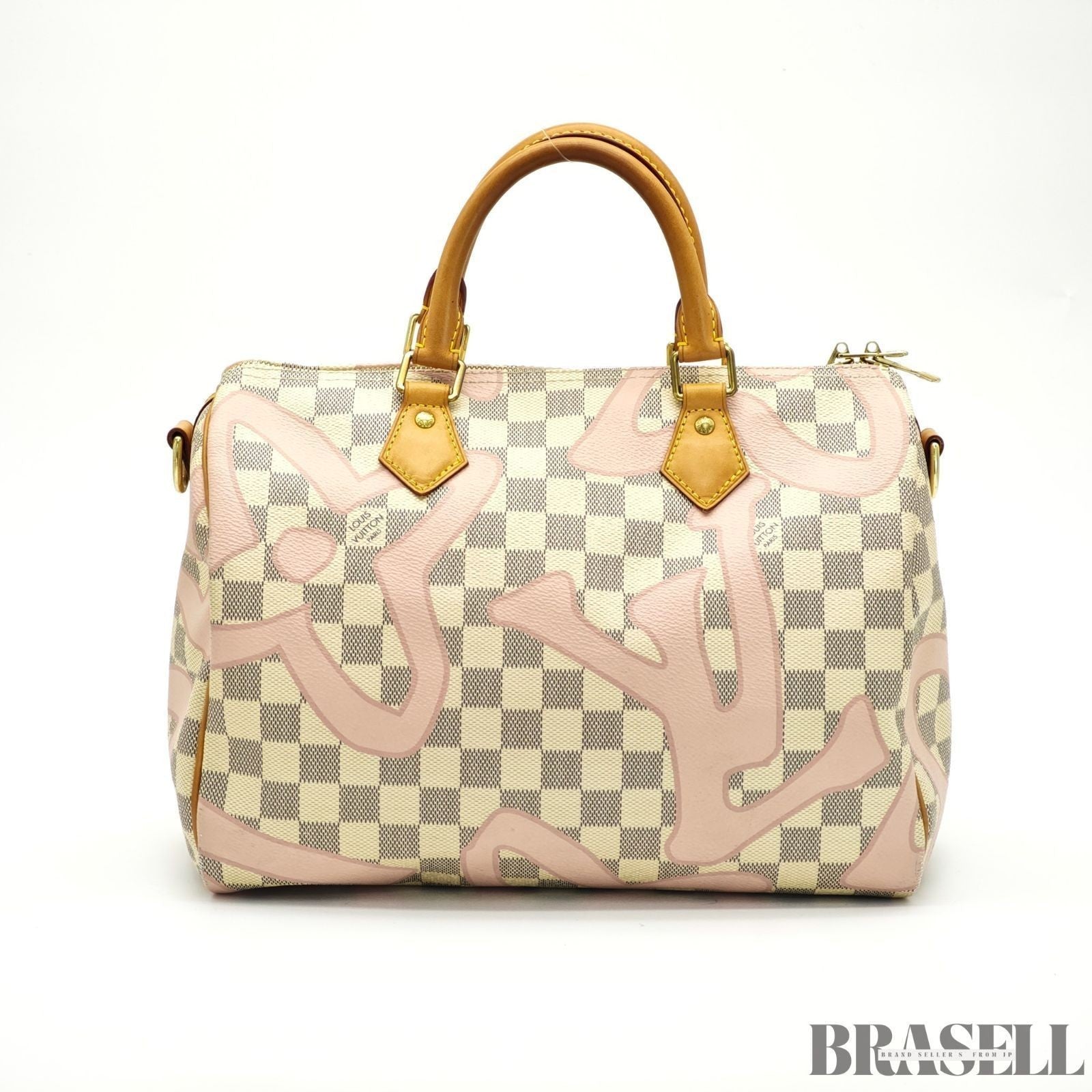 Louis Vuitton Speedy Bandoulière 30 Tahiti N41052 2Way Handbag Ivory Pink