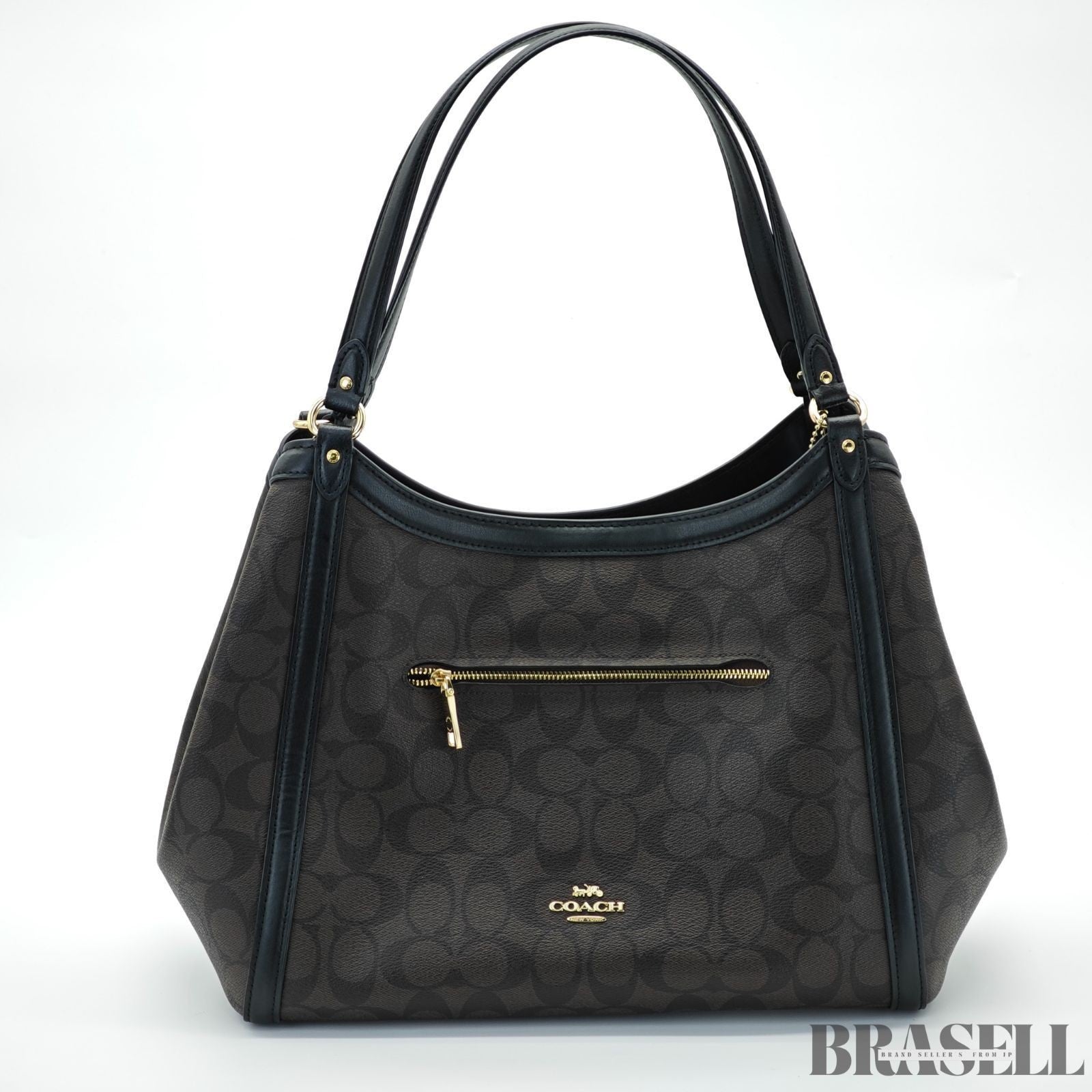 COACH Signature Christy C6232 Handbag Brown Women's
