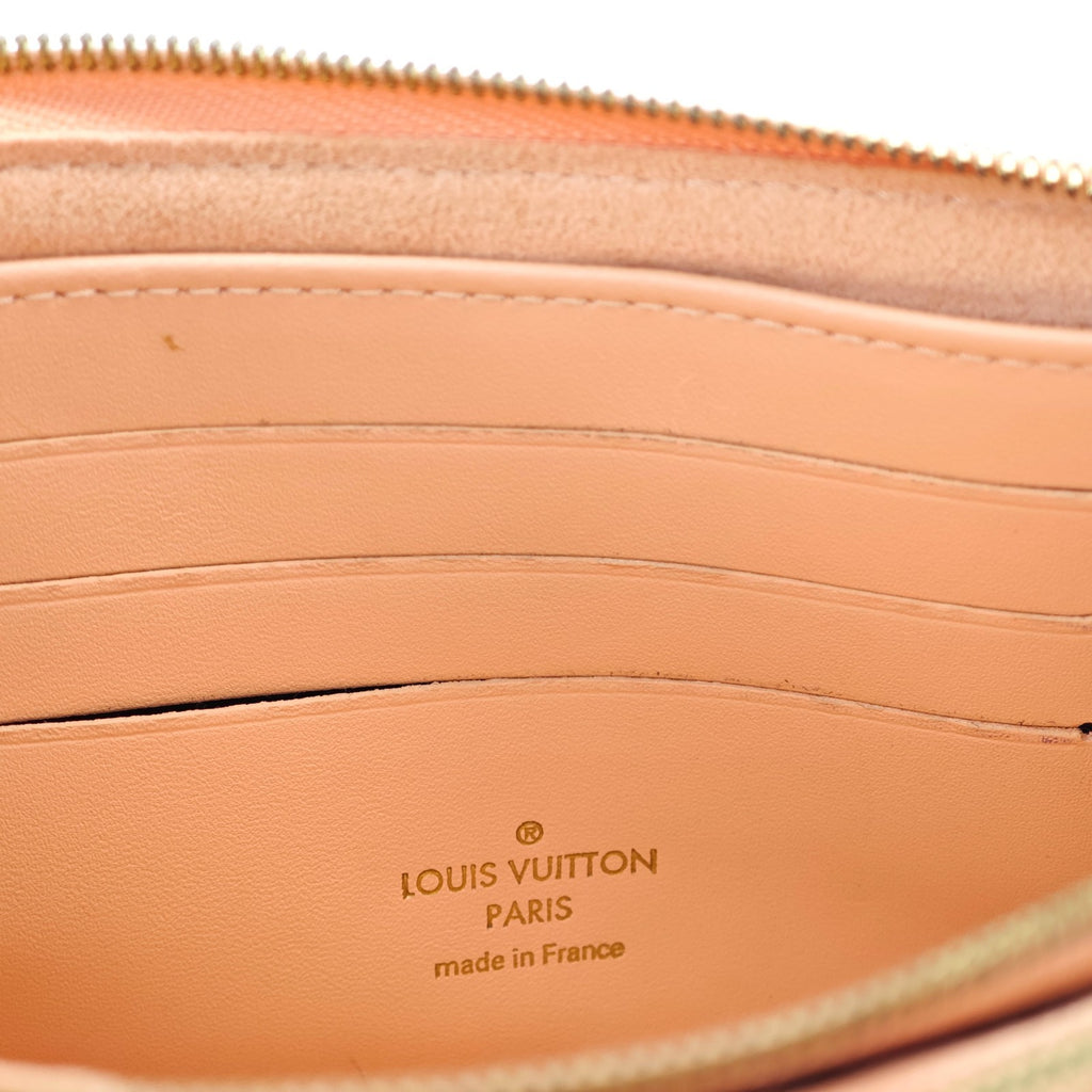 LOUIS VUITTON Damier Double Zip Pochette N60254 Damier Canvas