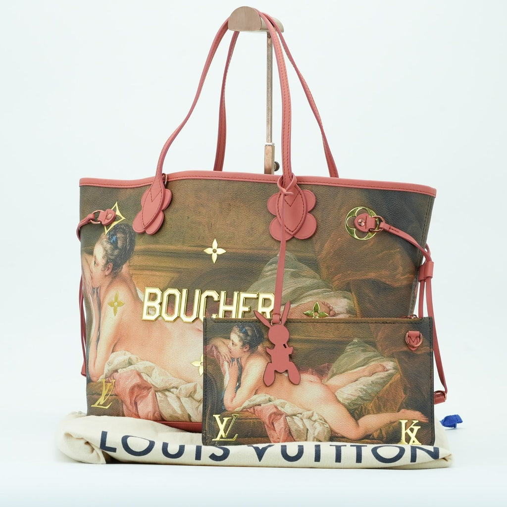 LOUIS VUITTON Neverfull MM Masters Collection M43357 Tote Bag with Pouch