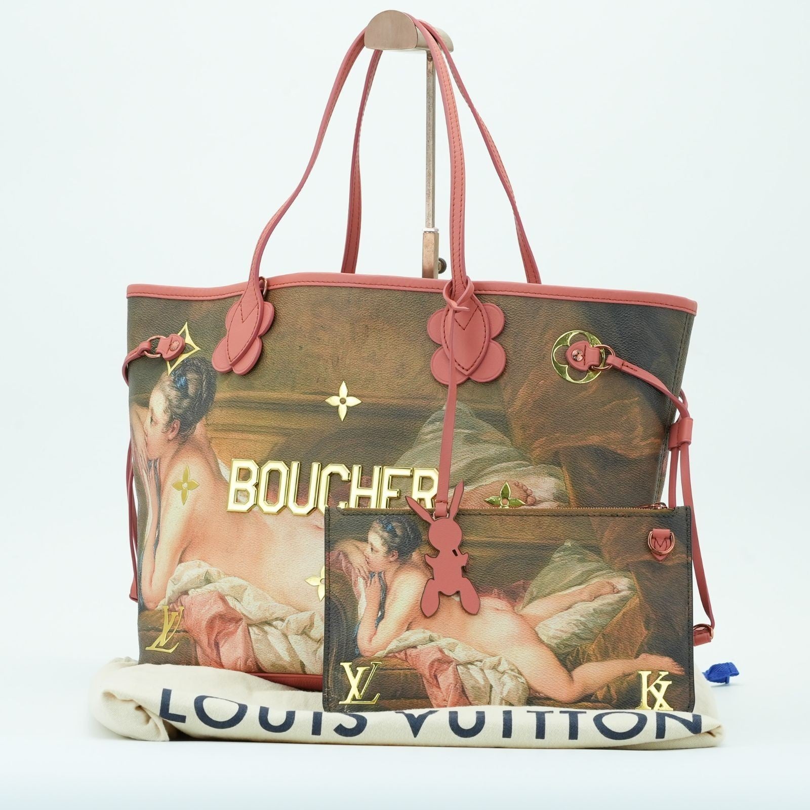 LOUIS VUITTON Neverfull MM Masters Collection M43357 Tote Bag with Pouch