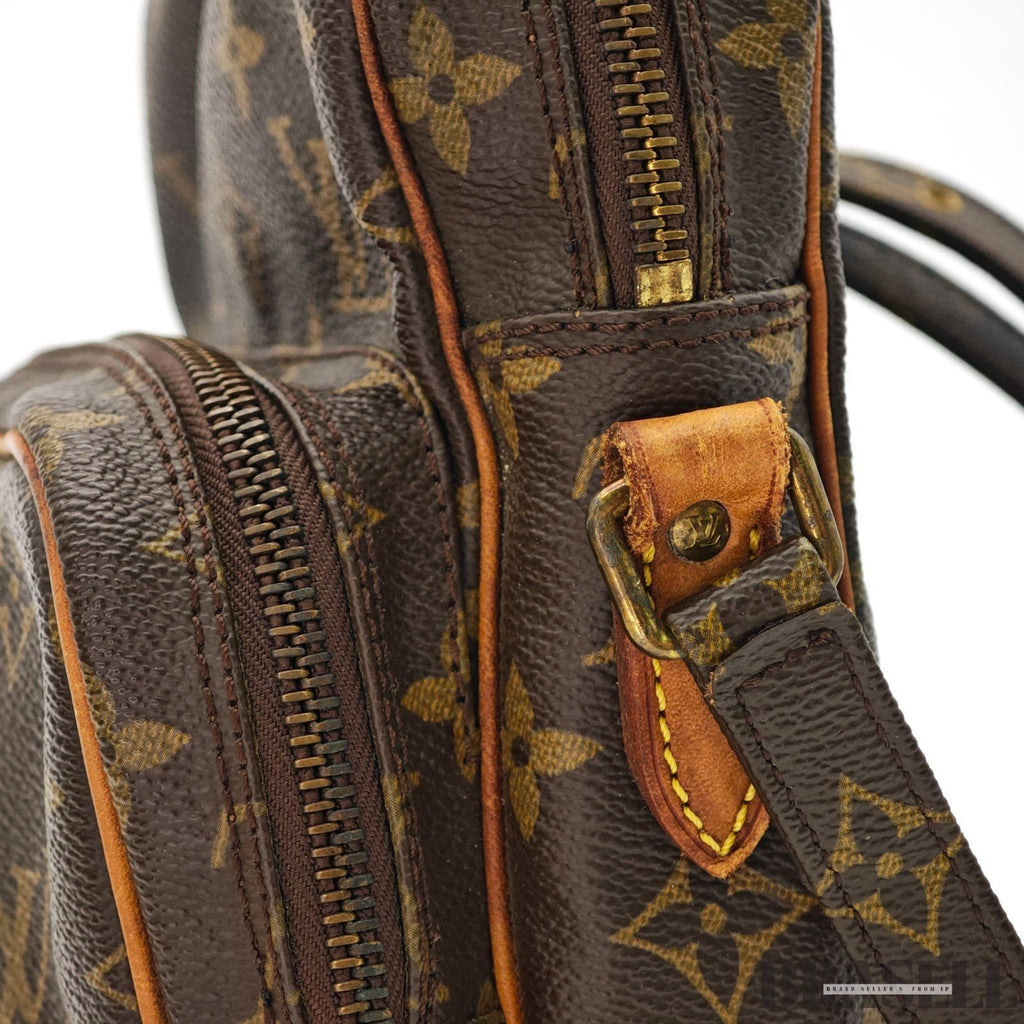 LOUIS VUITTON Amazon Crossbody Shoulder Bag Monogram Leather Canvas Brown M45236