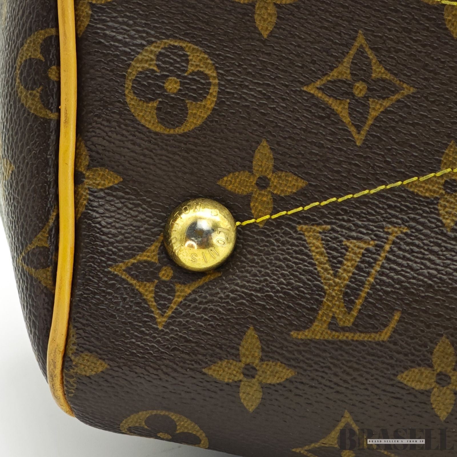 Louis Vuitton Tivoli PM M40143 Monogram Canvas Leather Handbag Tote Bag Brown