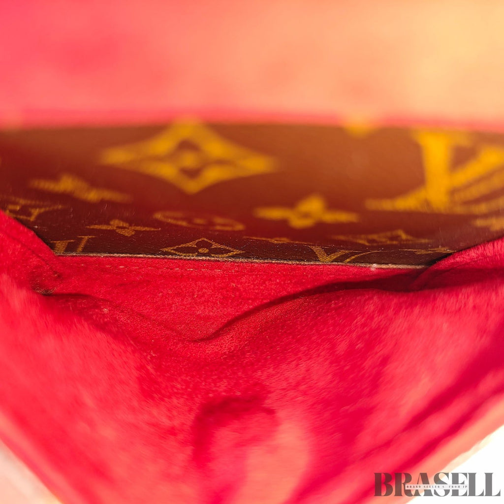 Louis Vuitton Vivacite MM M51164 Bag Handbag Monogram Brown With Box Dust Bag