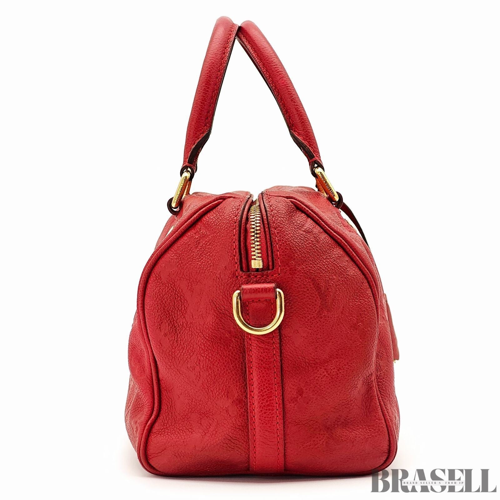 Louis Vuitton Speedy Bandoulière 25 Bag Handbag Monogram Empreinte Red Women’s