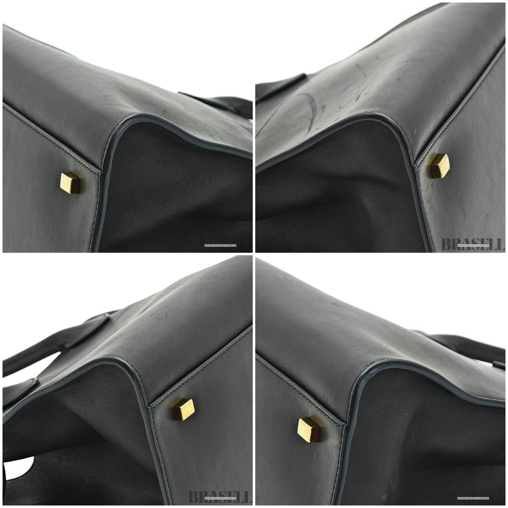 The Row Margaux 10 Bag Handbag Black Leather Woman w/ Shoulder Strap