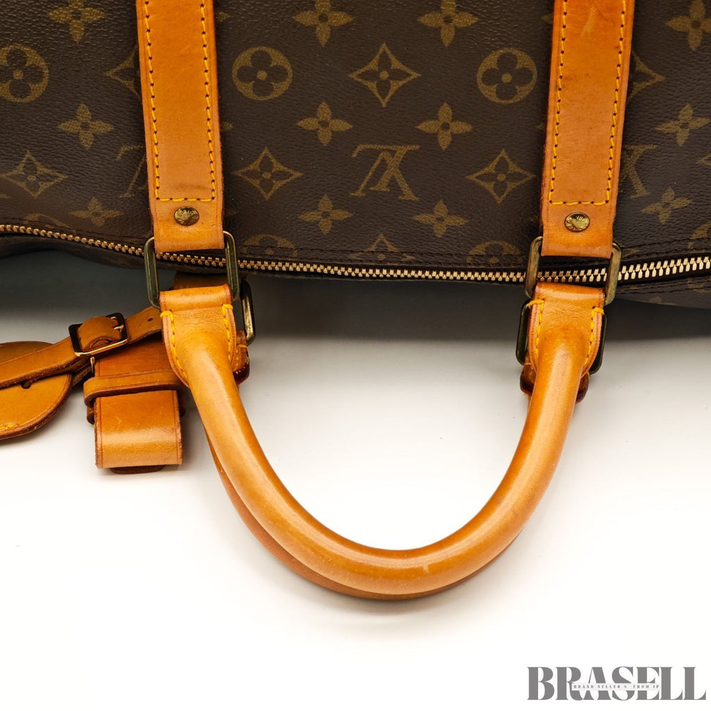 Louis Vuitton Monogram Keepall 55 M41424 Boston Bag Large Capacity Travel Brown
