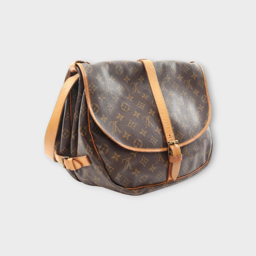 Louis Vuitton Saumur 35 Shoulder Bag Canvas Leather Monogram Brown M42254 【B】
