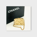 Chanel Coco Mark Matelassé Bag Motif Double Chain Gold【A】