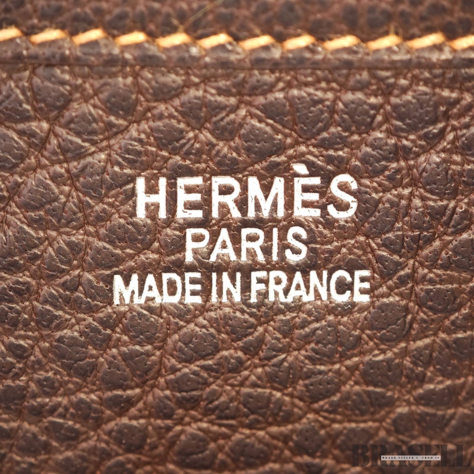 HERMES Evelyn 2 GM Punching H logo Shoulder Bag Brown w/Box Dust Bag Strap