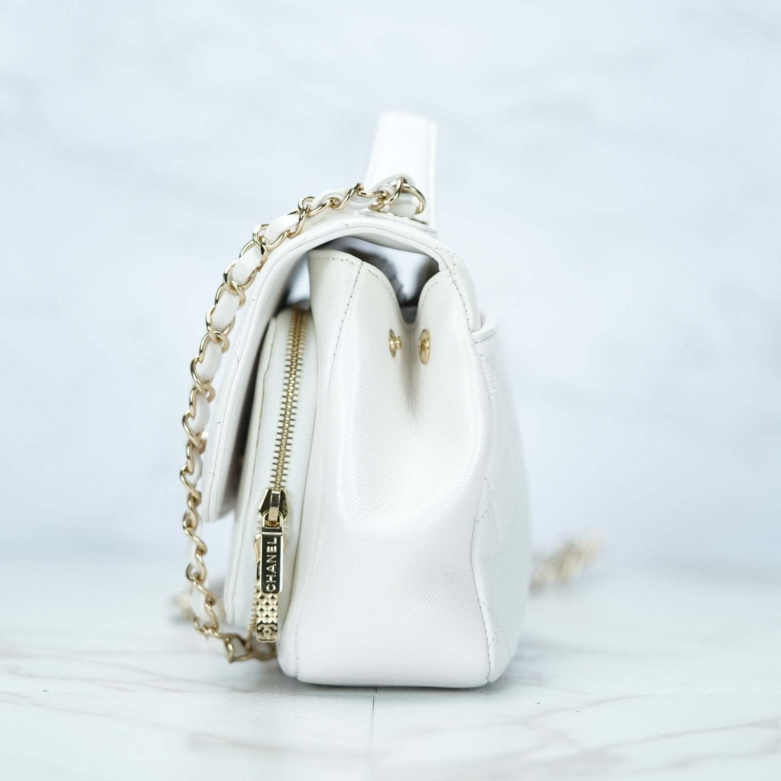 Last Sale CHANEL Matelasse Affinity 2Way Shoulder Bag Caviar calfskin White