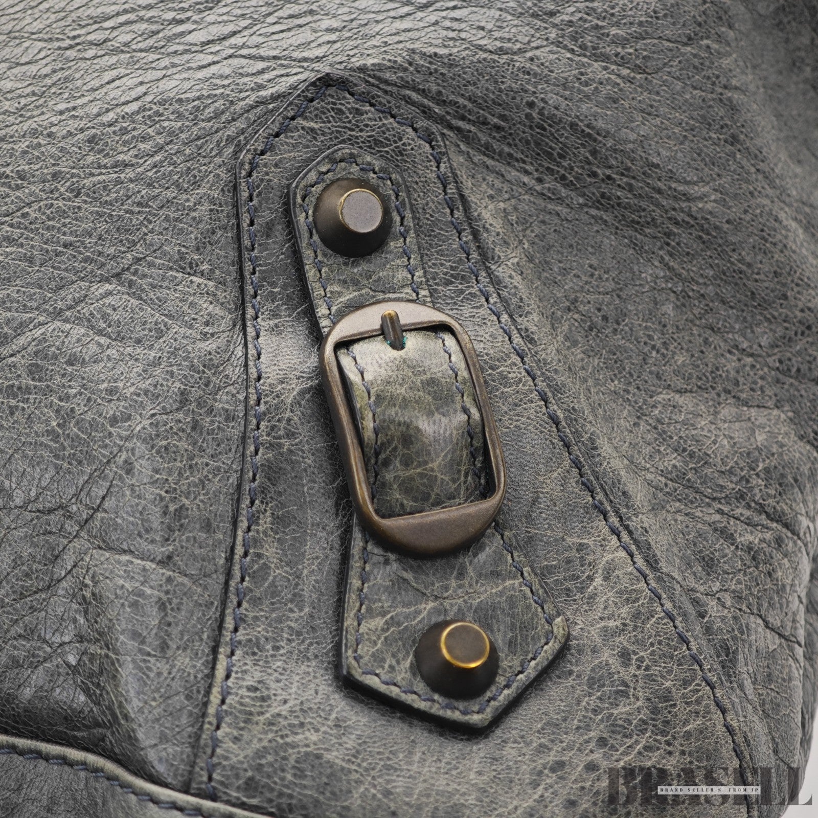 BALENCIAGA The Day Shoulder Bag Leather Hobo Bag Black