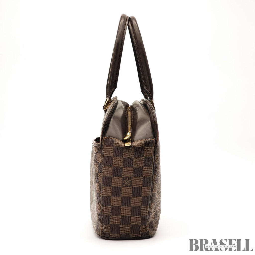 LOUIS VUITTON Saria ORIENTAL Hand Bag N51282 Damier Canvas Leather Ebene Brown