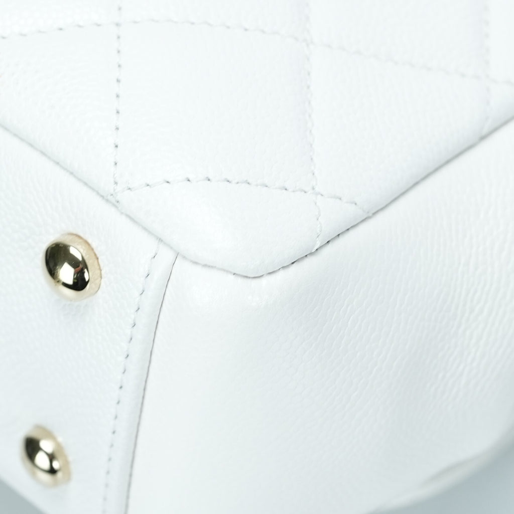 Last Sale CHANEL Matelasse Affinity 2Way Shoulder Bag Caviar calfskin White