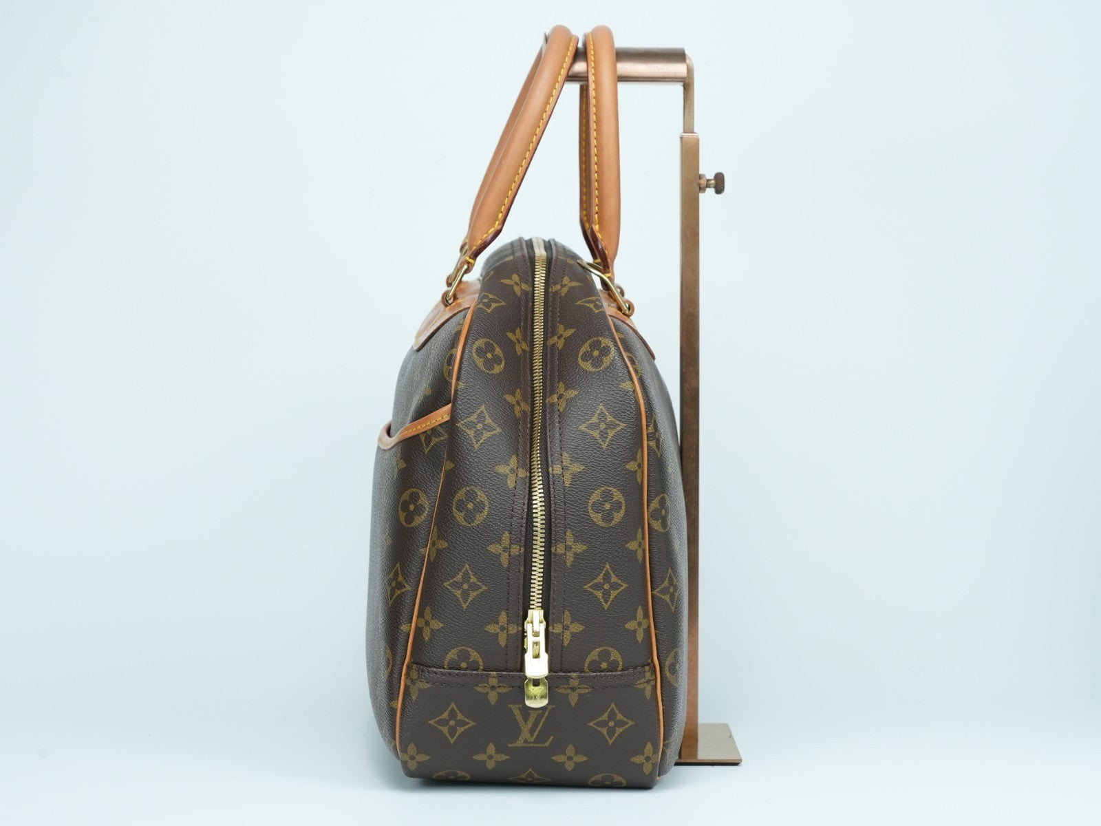 LOUIS VUITTON  Deauville Hand Bag Monogram Leather Brown M47270 LV