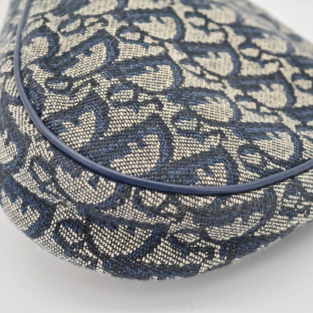 Dior Trotter Saddle Bag Handbag Mini Navy Women’s