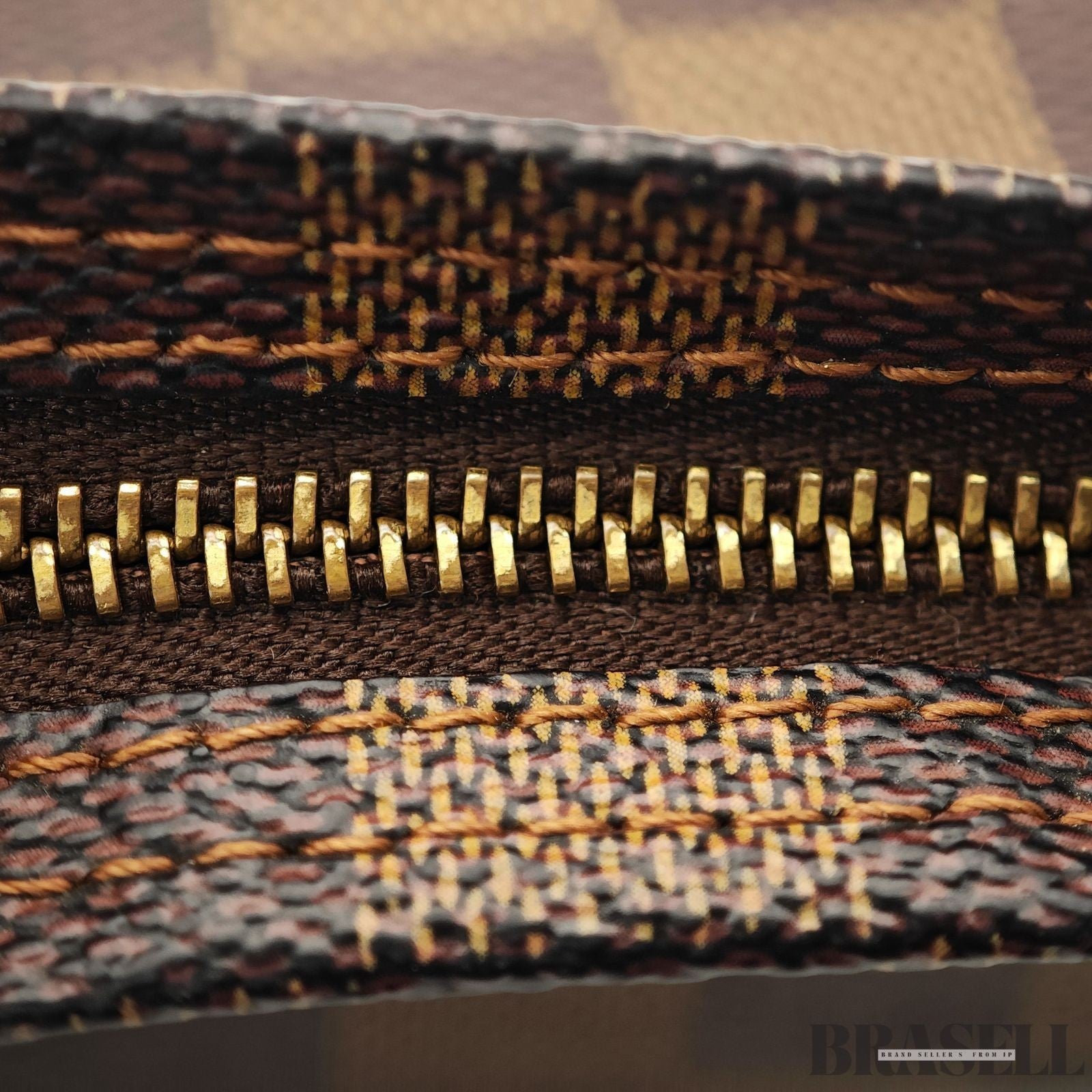 Louis Vuitton Trousse Makeup N51982 Handbag One Shoulder Damier Canvas Brown