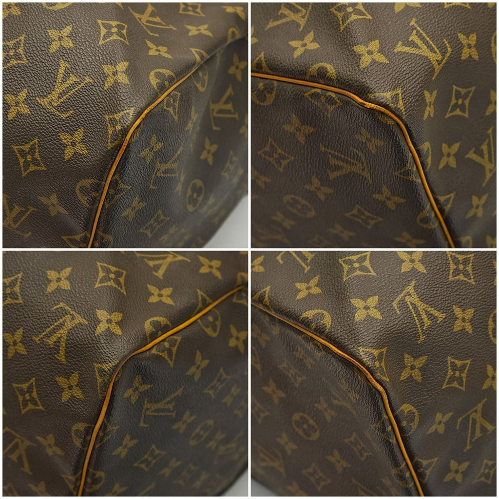 LOUIS VUITTON Keepall 55 M41424 Monogram Travel Boston Bag Brown Unisex