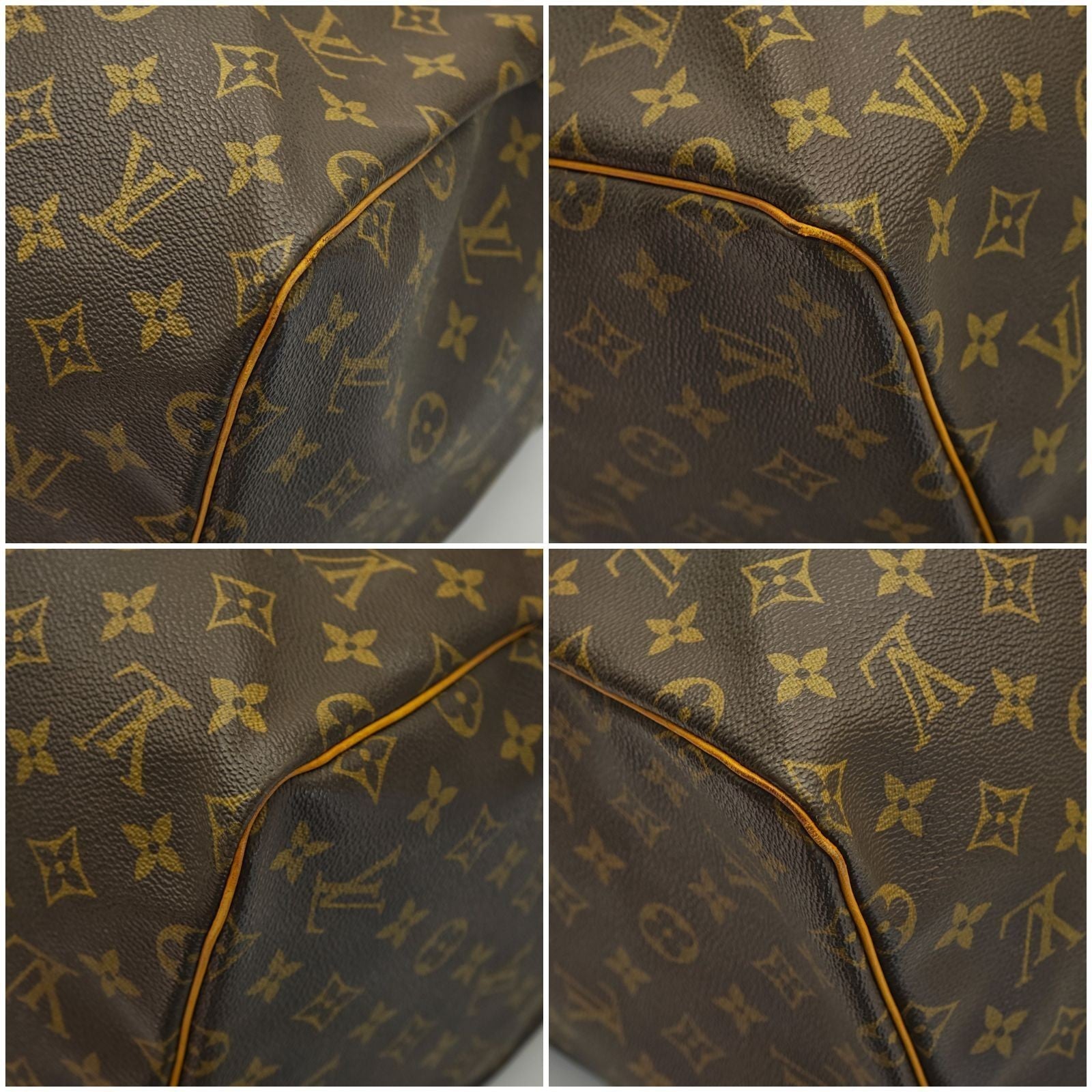 LOUIS VUITTON Keepall 55 M41424 Monogram Travel Boston Bag Brown Unisex