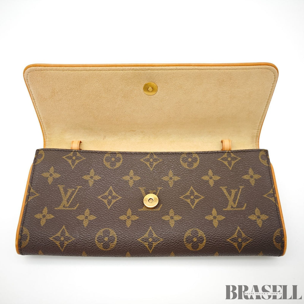 Louis Vuitton Pochette Twin GM M51852 Monogram Canvas Brown Shoulder Bag