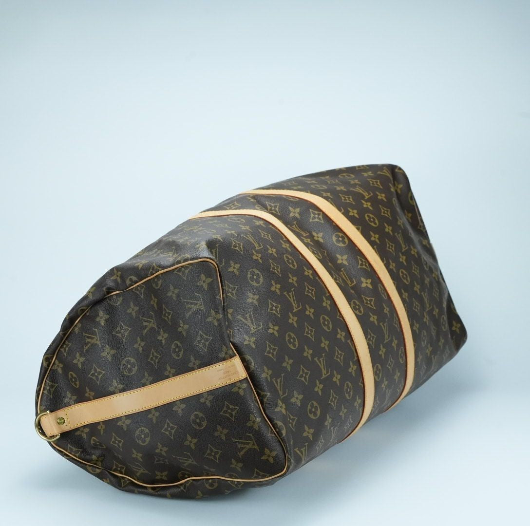 LOUIS VUITTON Keepall 55 M41416 Boston Bag Travel Bag Brown Large Capacity