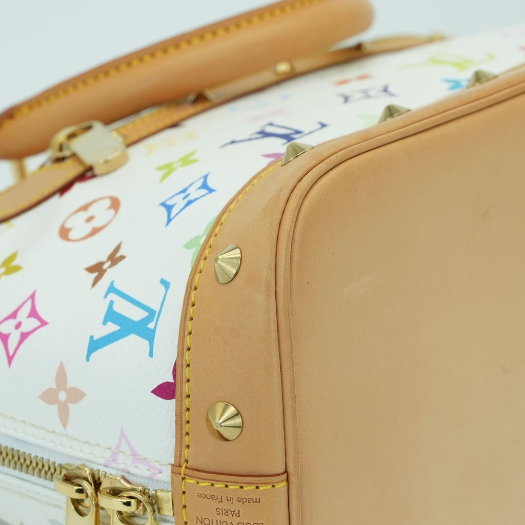 LOUIS VUITTON Multicolore Alma M40443 Handbag Blanc White Women's