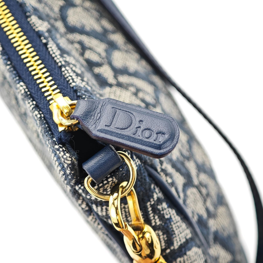 Dior Trotter Saddle Bag Handbag Mini Navy Women’s