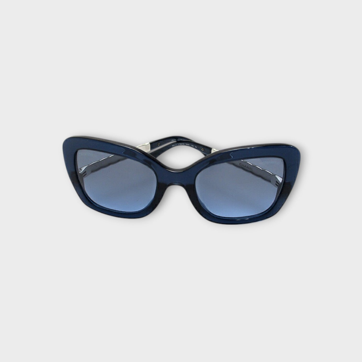 CHANEL Sunglasses Matelassé Indigo Blue Silver CH5478A Square 4□21-135 【A】