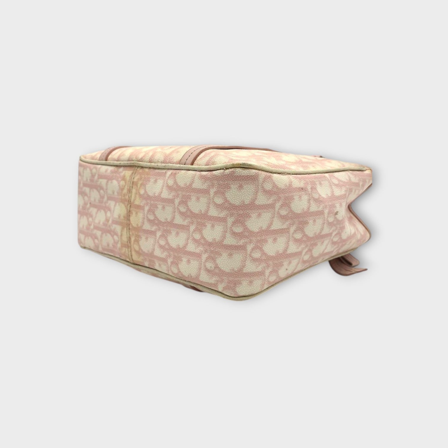 Christian Dior Romantic Trotter Handbag Tote Bag Leather PVC Pink 【B】