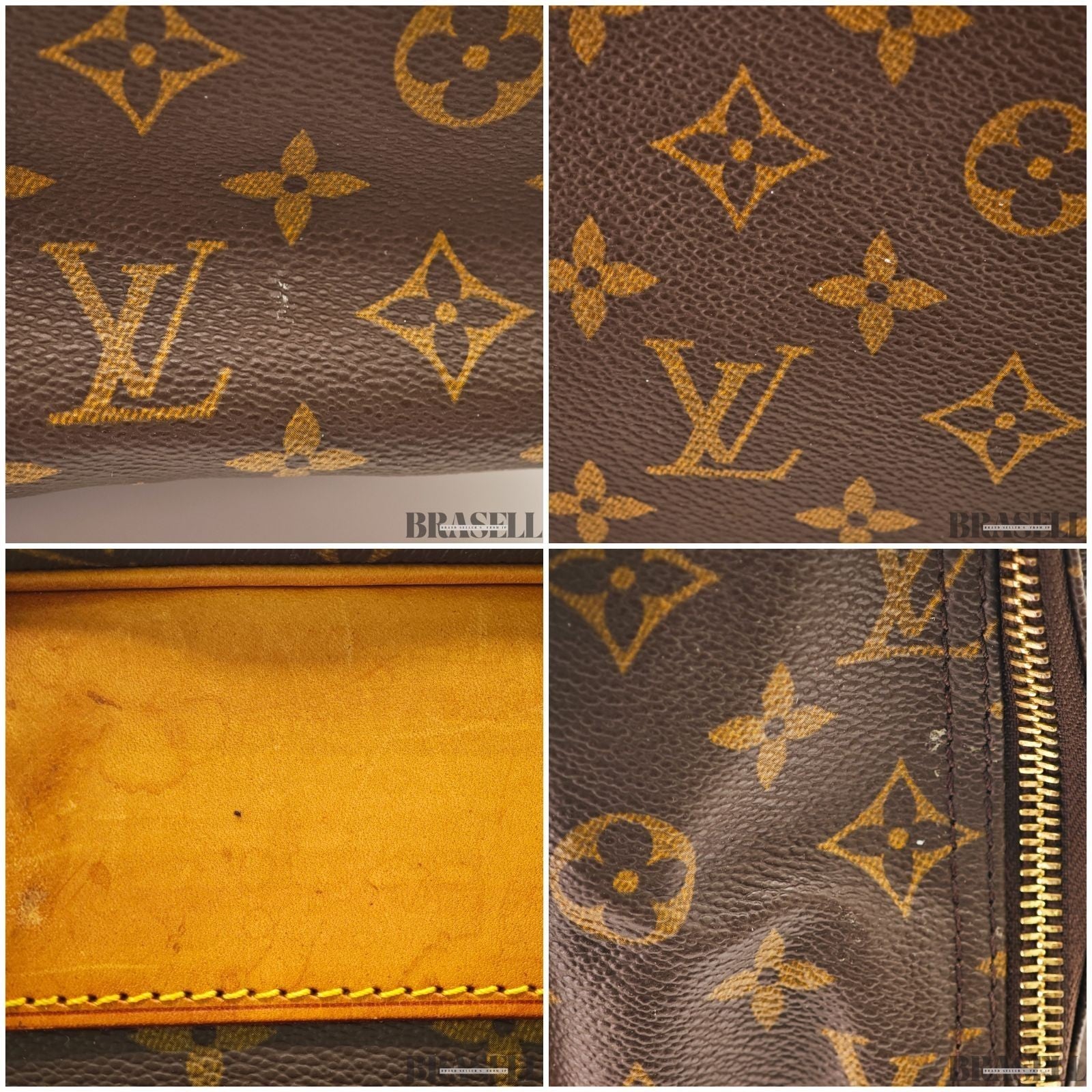 Louis Vuitton Monogram Alizé Trois Poches M41392 Handbag Boston Bag Brown
