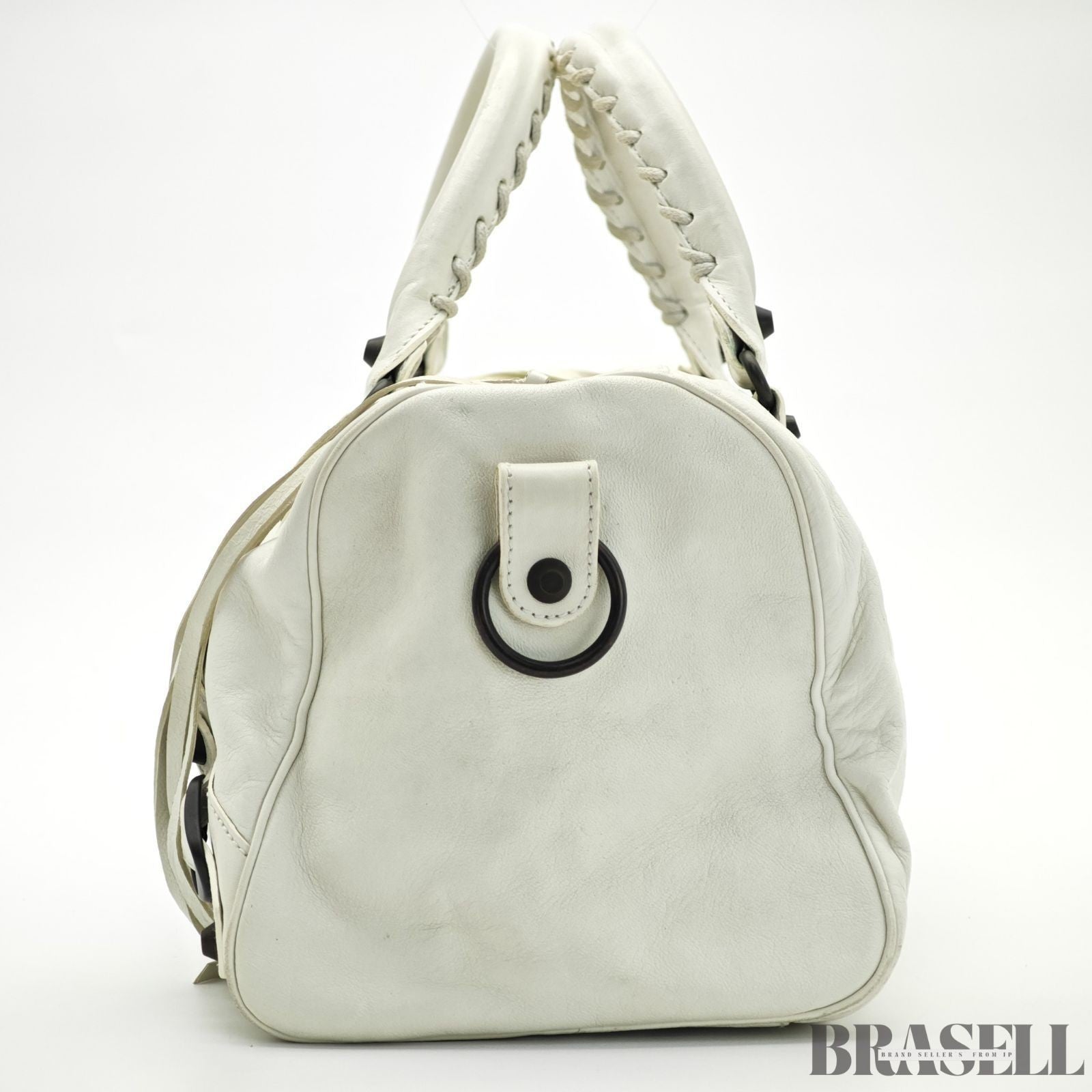 Balenciaga The First 103208 213048 Bag Handbag Cylinder Horizontal Ivory