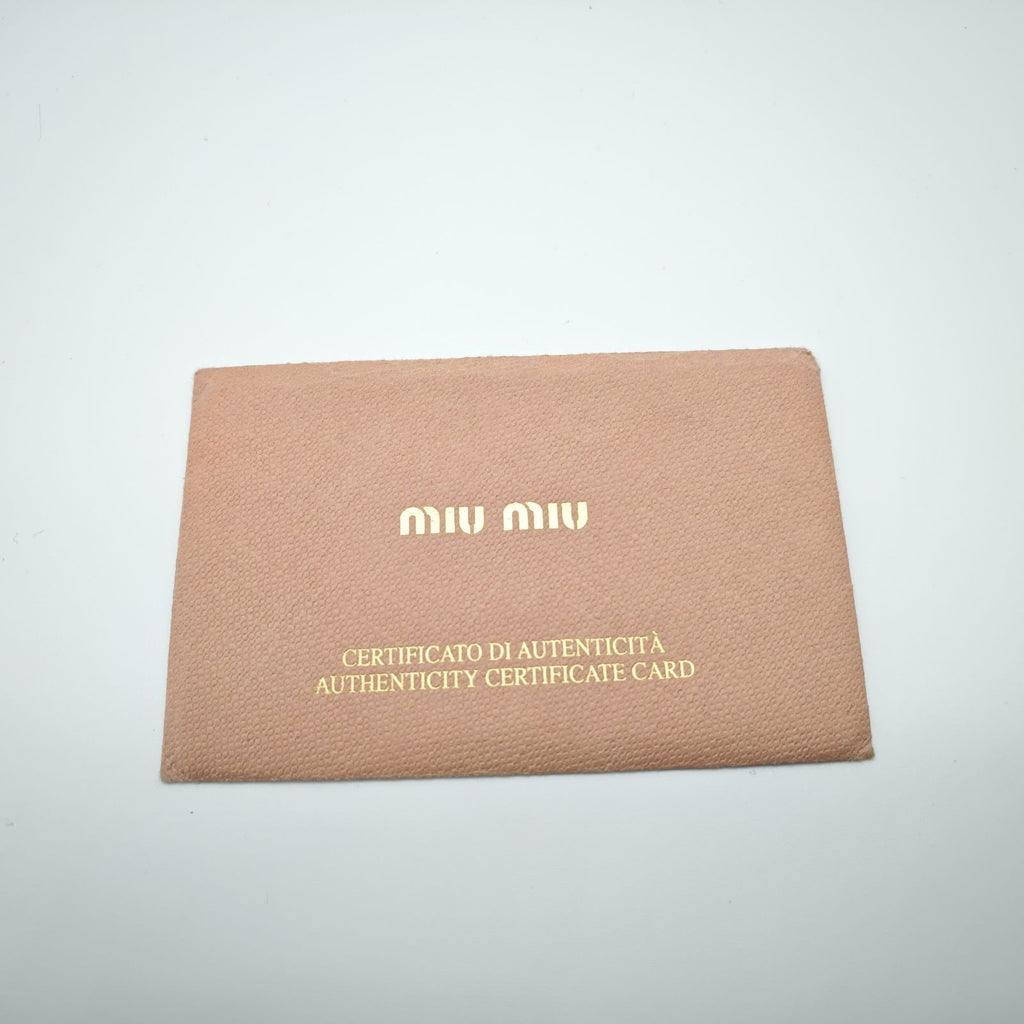 MIU MIU Nappa Croquet Matelassé Shoulder Bag Brown Unisex