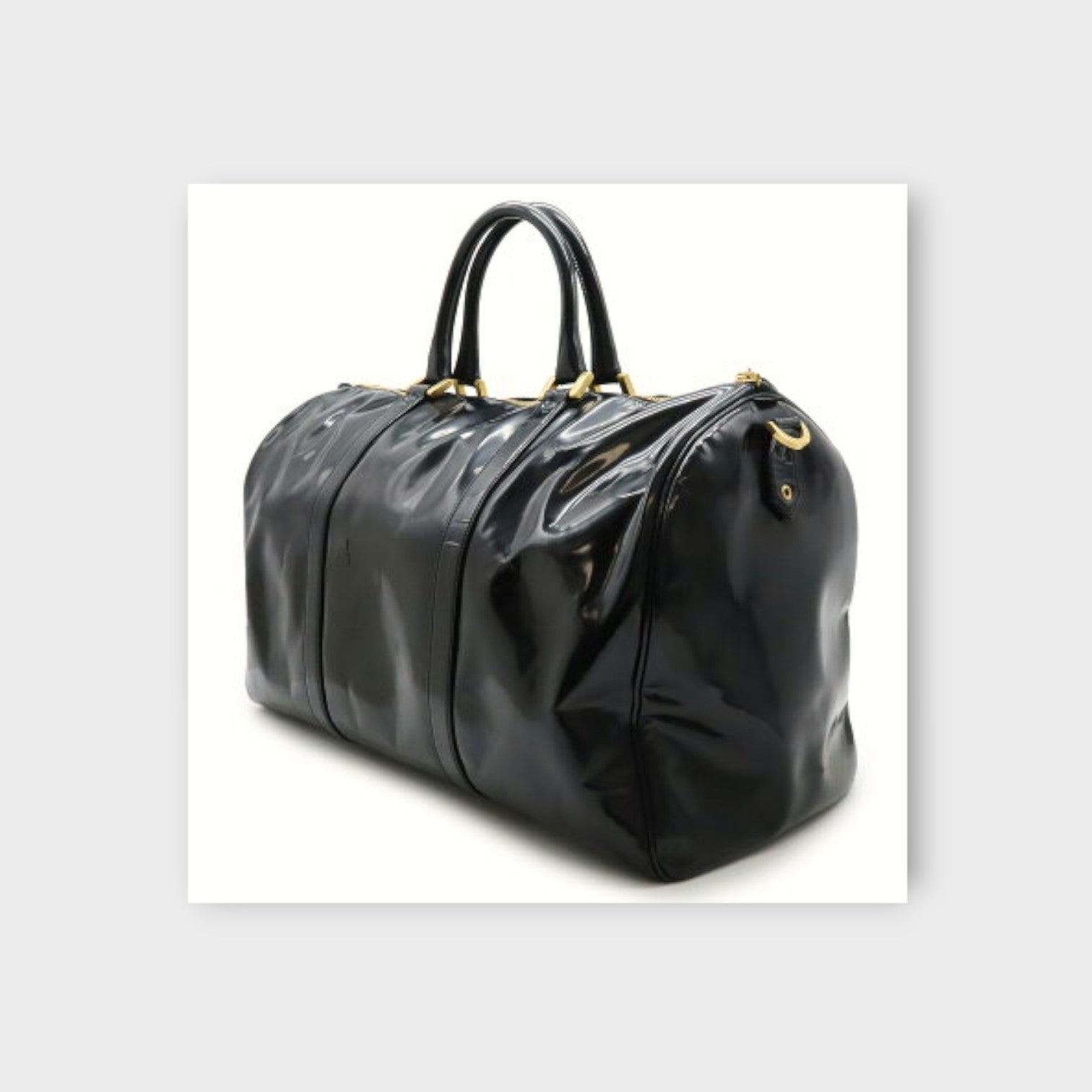 Chanel Coco Mark Boston Bag Black Travel Bag【B】