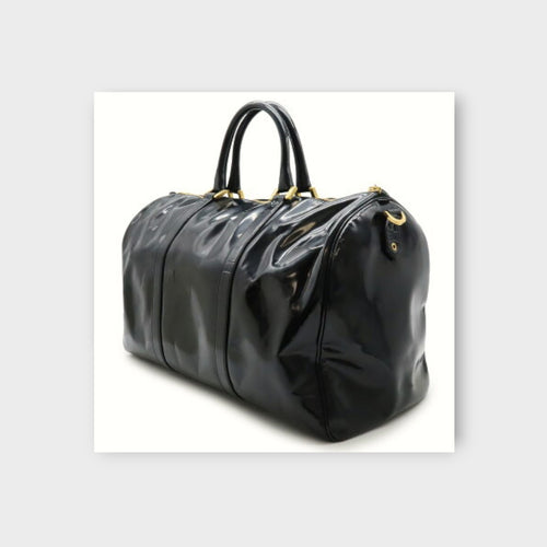 Chanel Coco Mark Boston Bag Black Travel Bag【B】