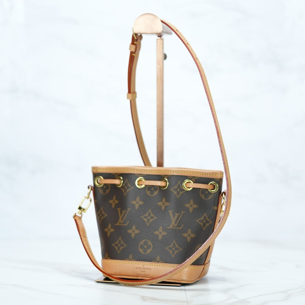 LOUIS VUITTON Nano Noe Monogram M81266 Handbag/Shoulder Bag/Bucket Bag Brown