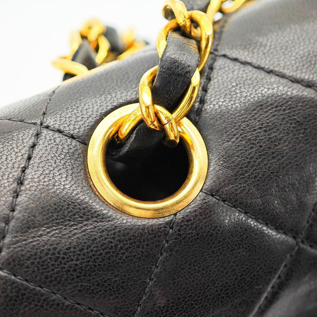 CHANEL Matelasse Chain Shoulder Bag 2way Flap Black Women's Men's