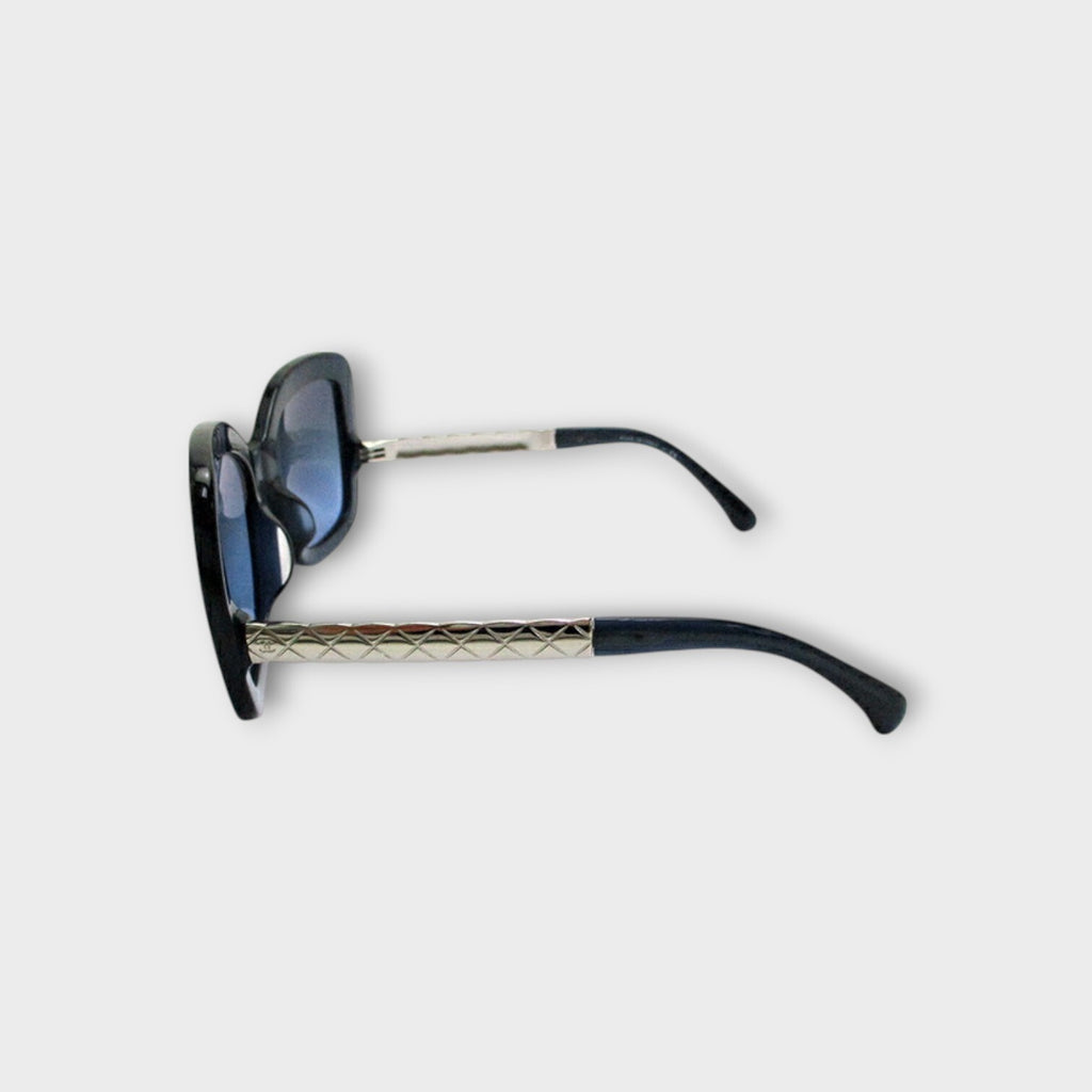 CHANEL Sunglasses Matelassé Indigo Blue Silver CH5478A Square 4□21-135 【A】