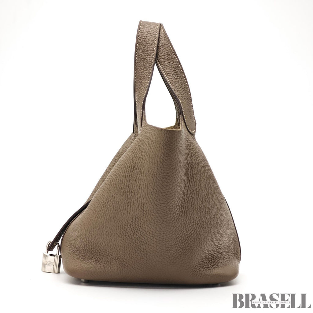 Hermes Picotin Lock PM 18 etoupe Handbag Women's With Padlock Key